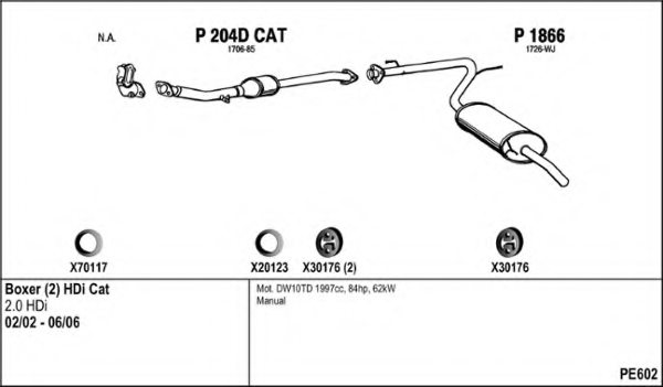 FENNO PE602 Exhaust System